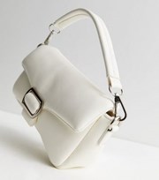 Public Desire White Buckle Shoulder Bag